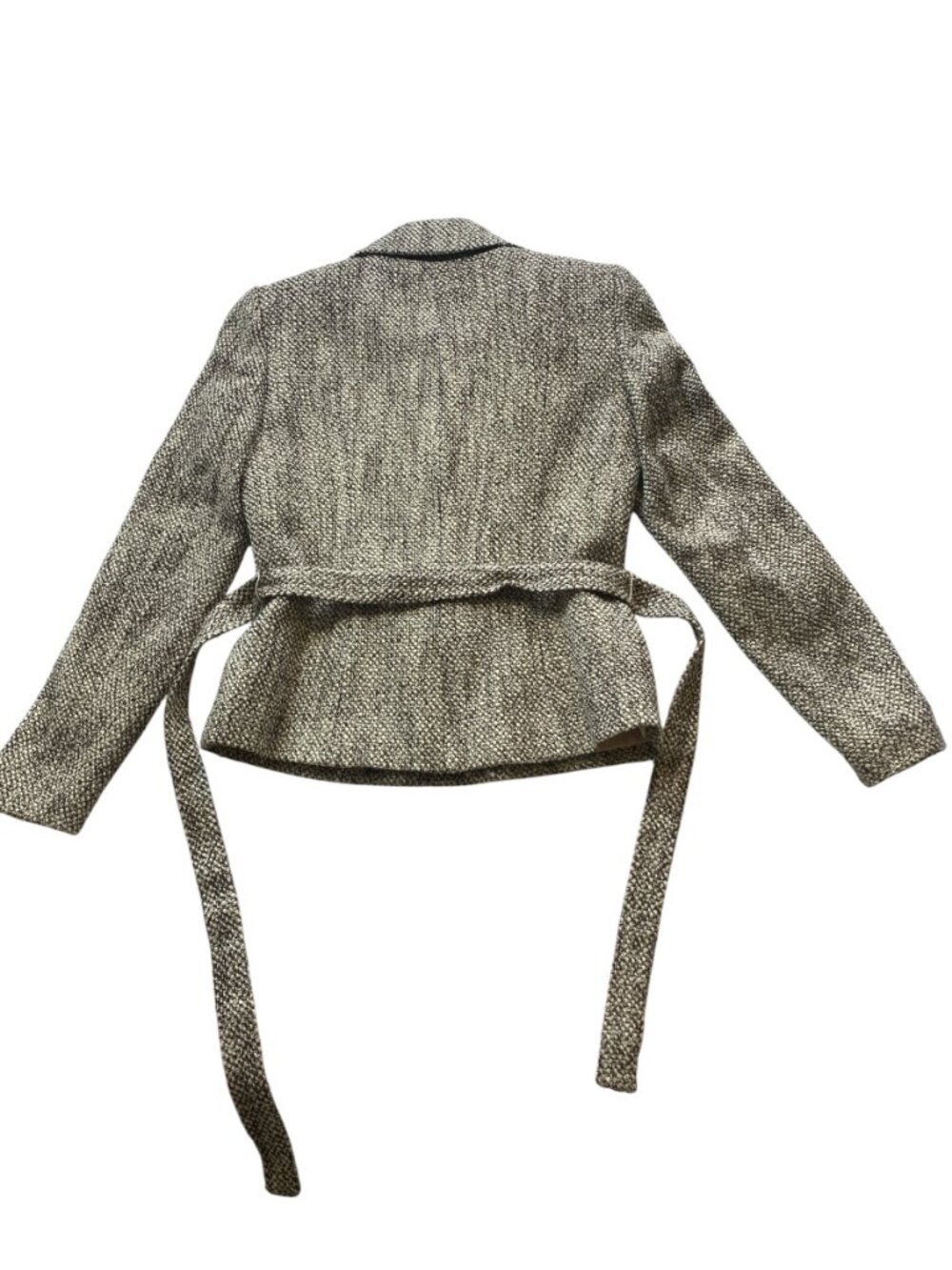 Ann Klein Tweed Boucle Blazer Jacket Coat Belted Sz 0 Classic Basic #197P - Picture 6 of 10